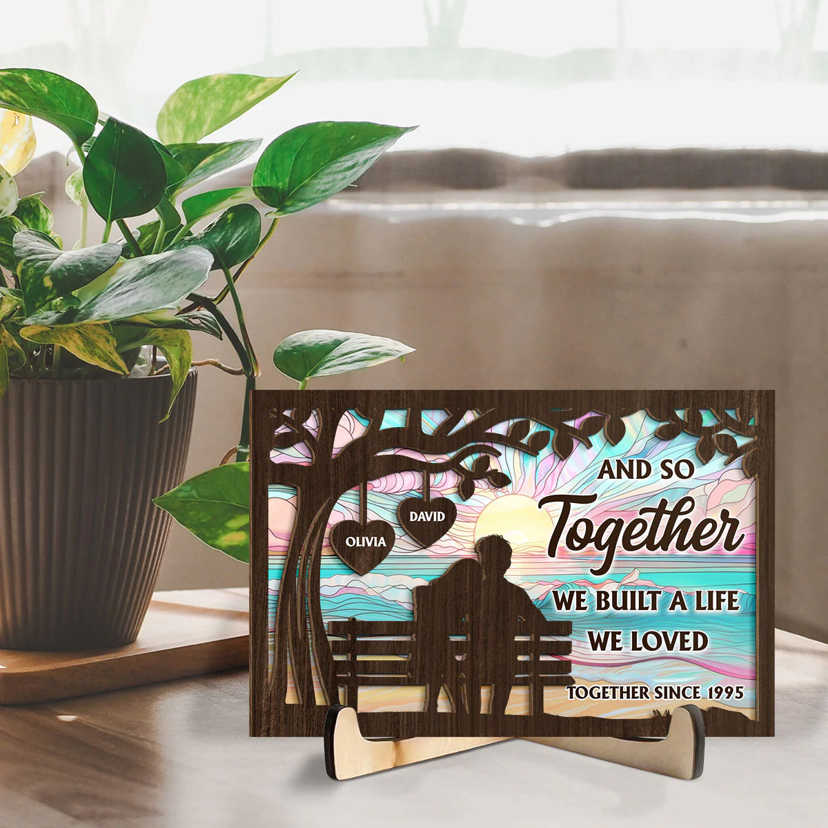 Built A Life - Personalized Custom Wooden Plaque - Image 3