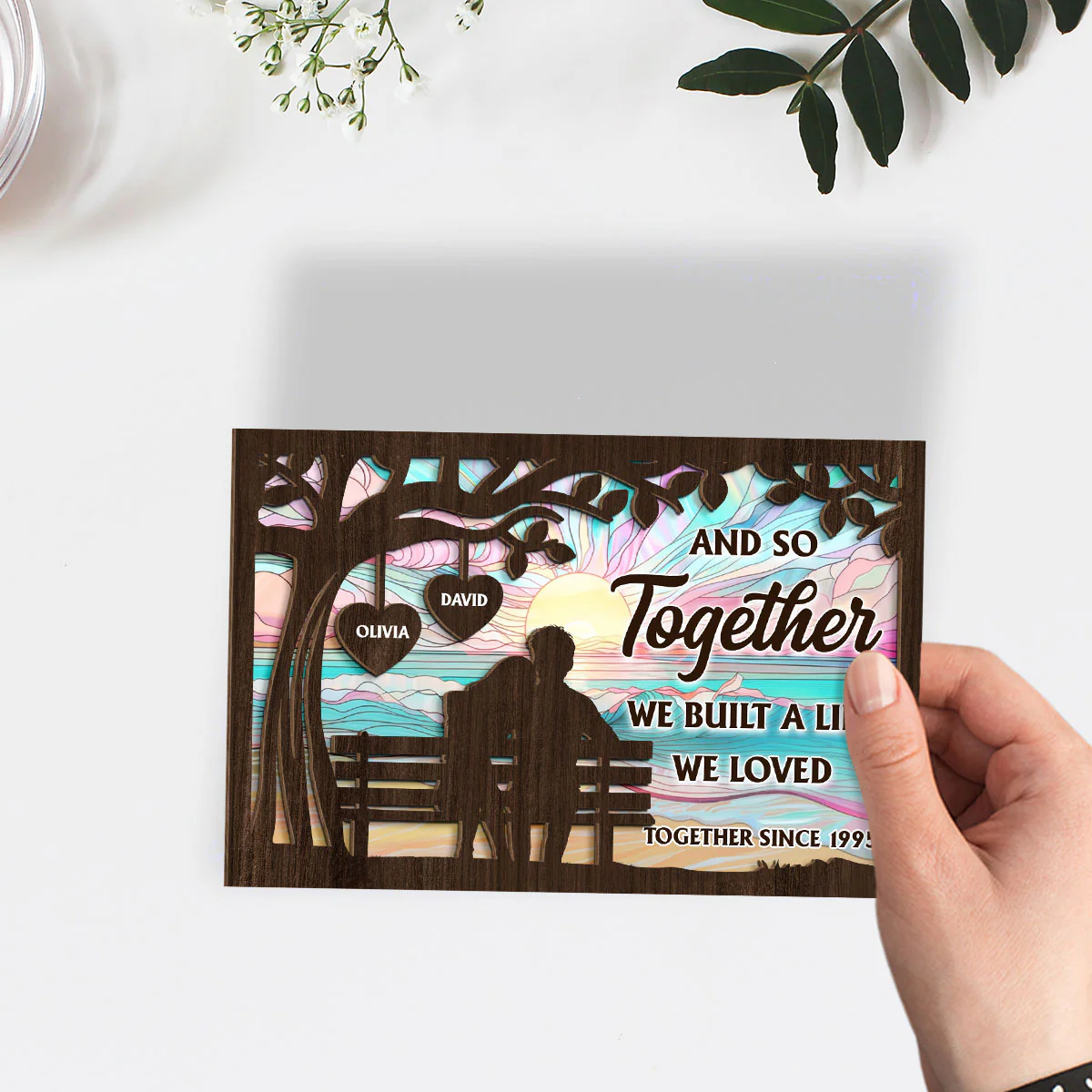 Built A Life - Personalized Custom Wooden Plaque - Image 4