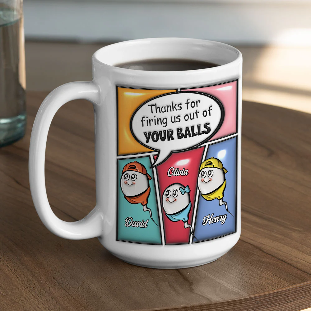 Built By Dad - Personalized Custom 3D Inflated Effect Mug - Image 5