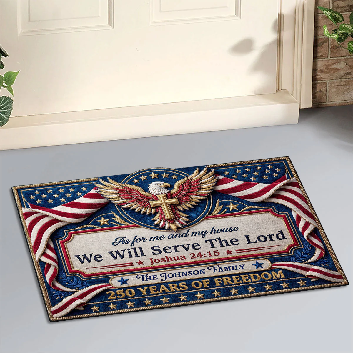 Built On Faith Always  - Personalized Custom Doormat - Image 2
