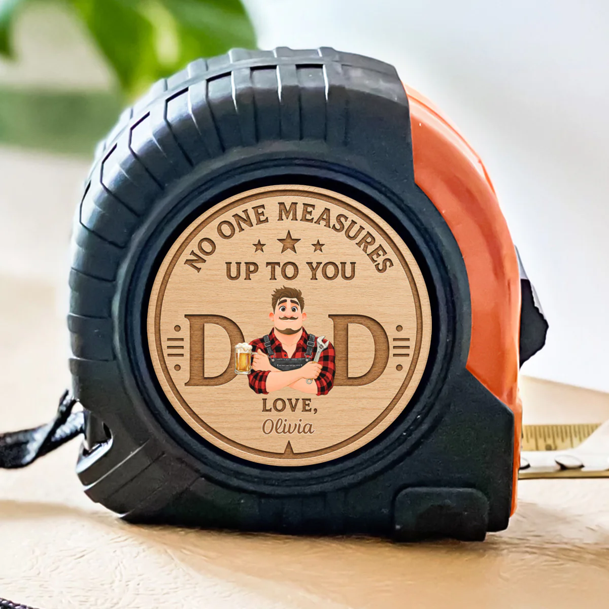 Built With Love Dad - Personalized Custom Tape Measure