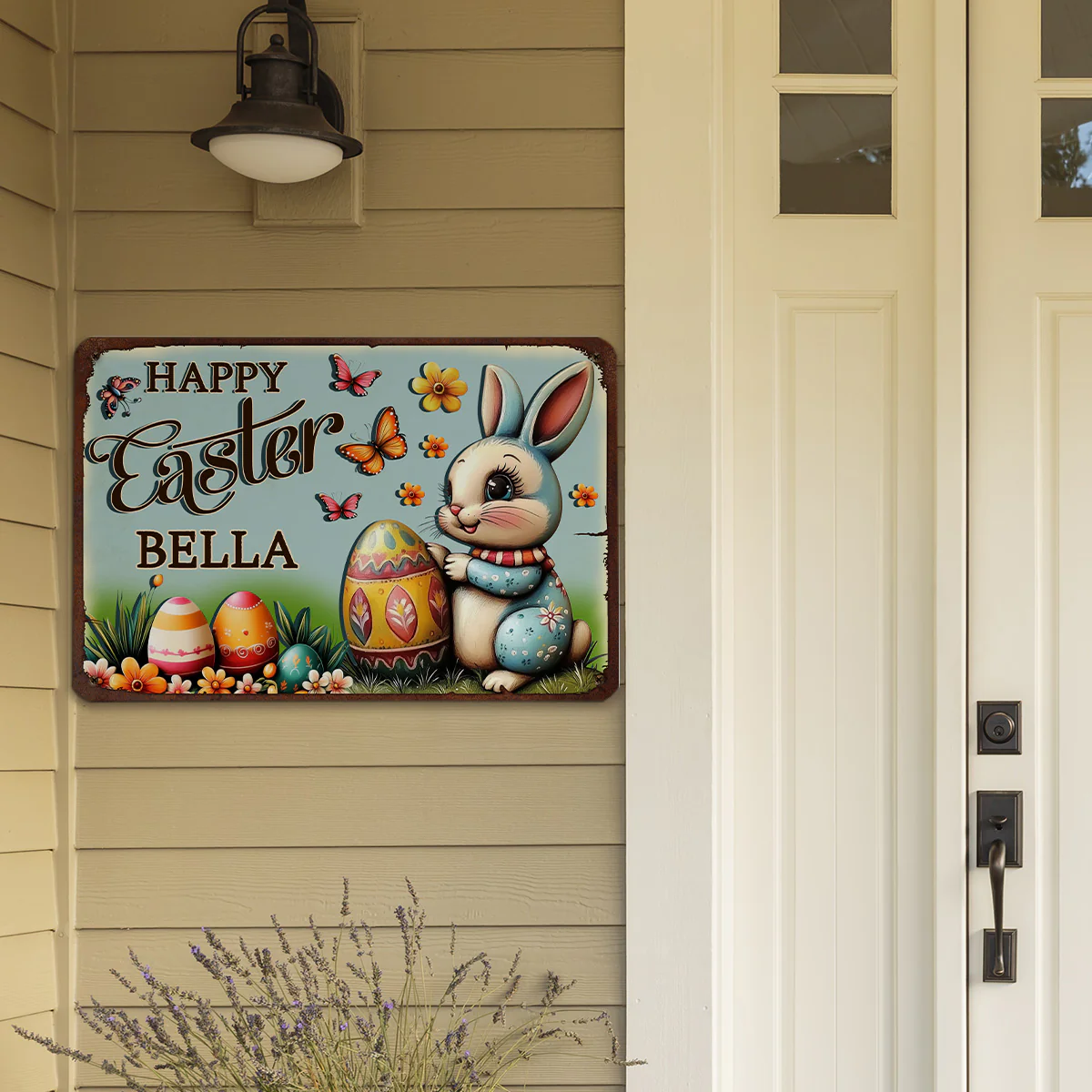 Bunny Festival Fun - Personalized Custom 3D Inflated Effect Metal Sign - Image 4