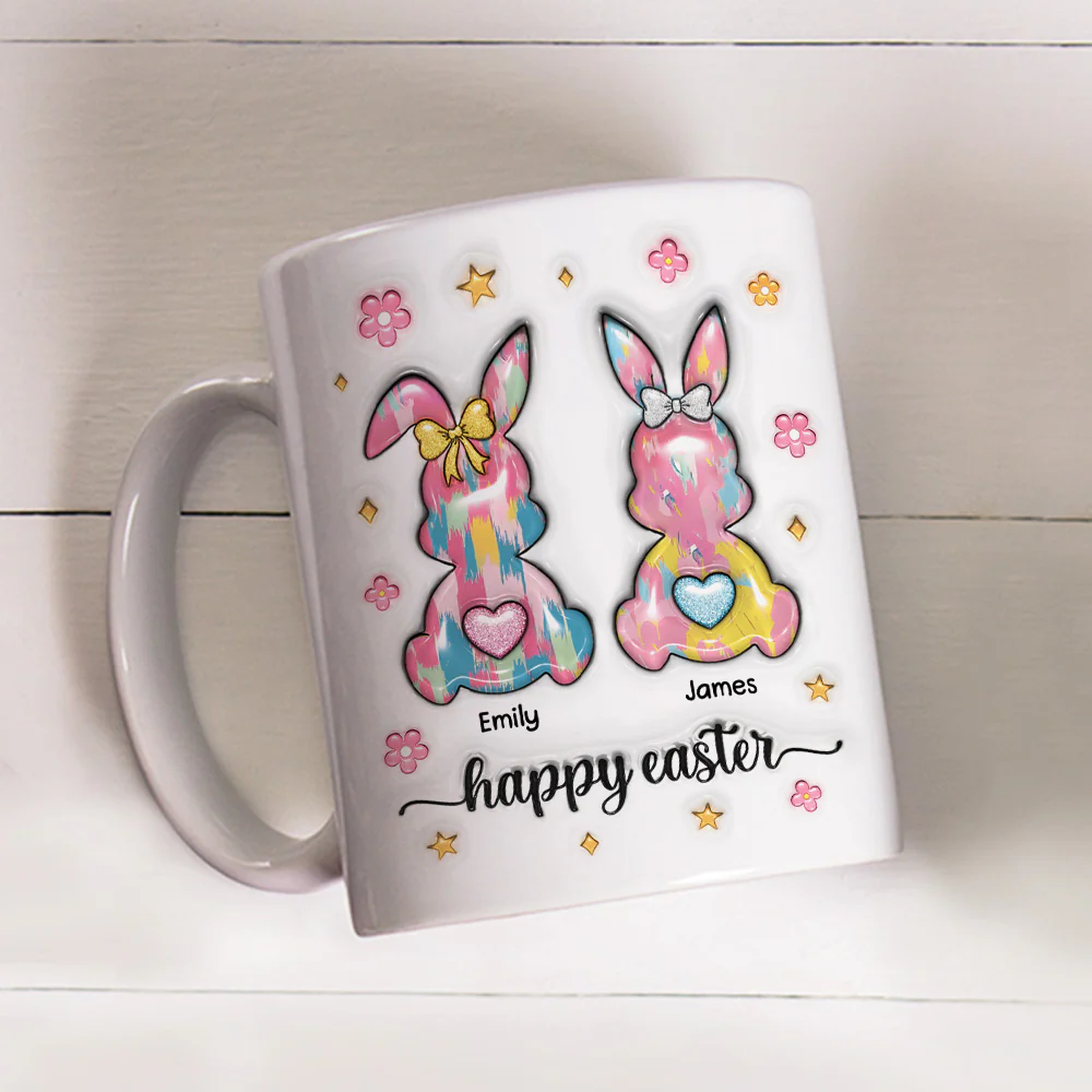 Bunny Love - Personalized Custom 3D Inflated Effect Mug - Image 3