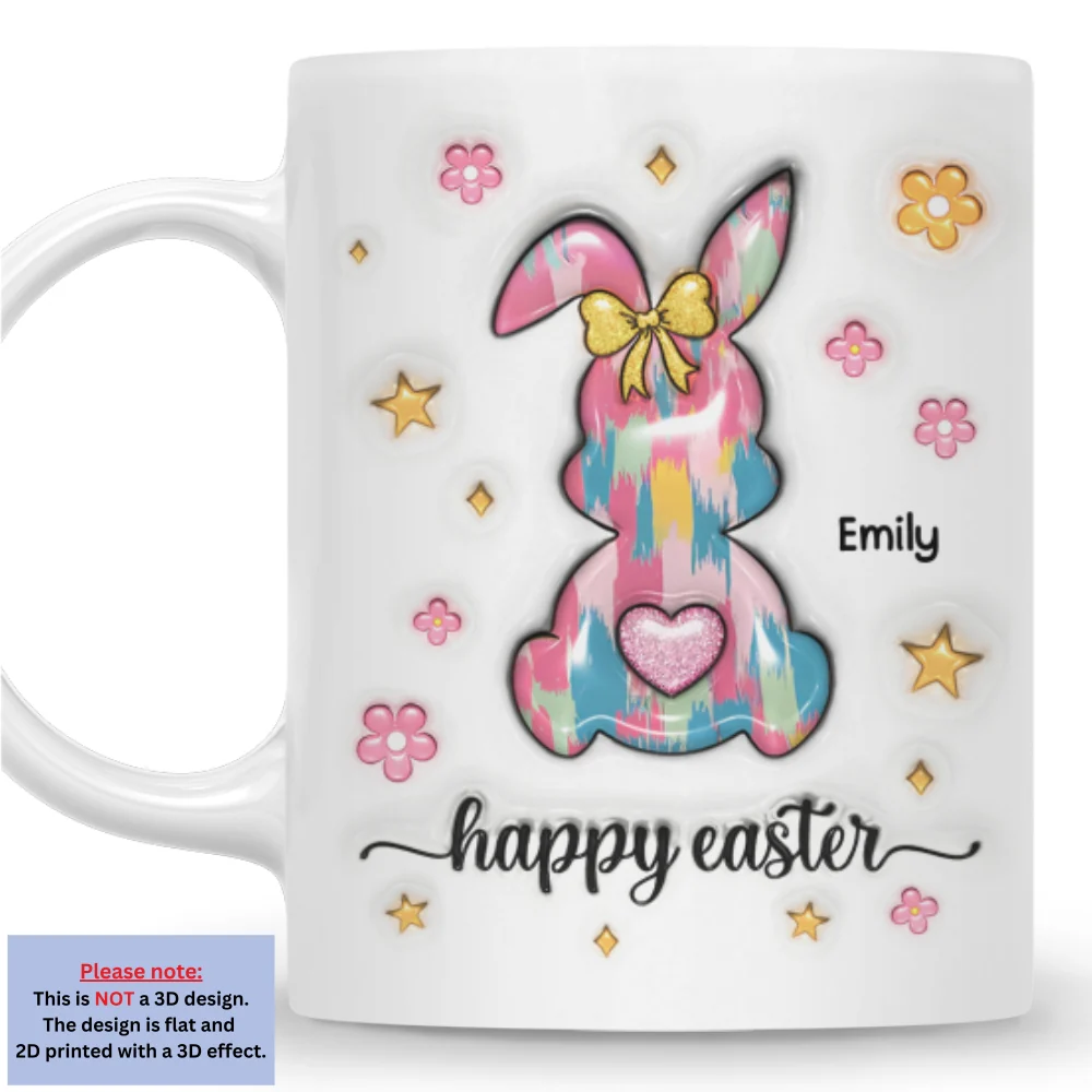 Bunny Love - Personalized Custom 3D Inflated Effect Mug - Image 4