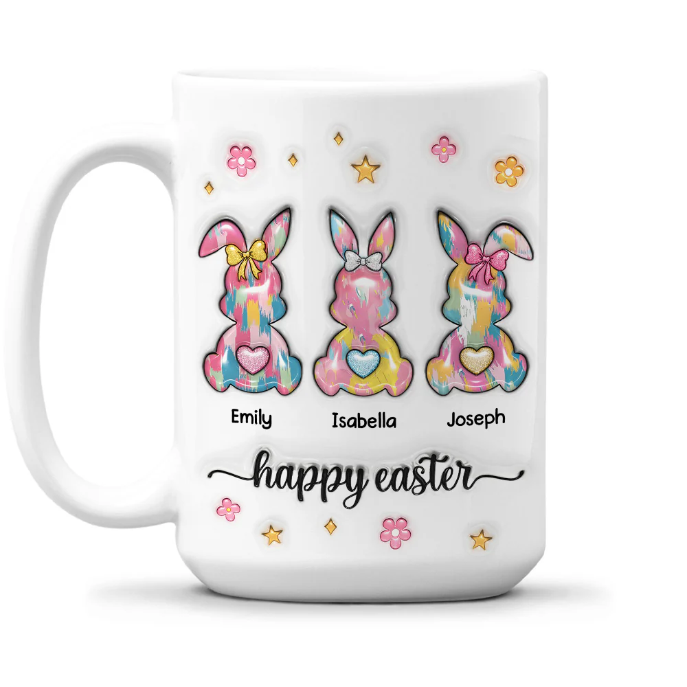 Bunny Love - Personalized Custom 3D Inflated Effect Mug - Image 5