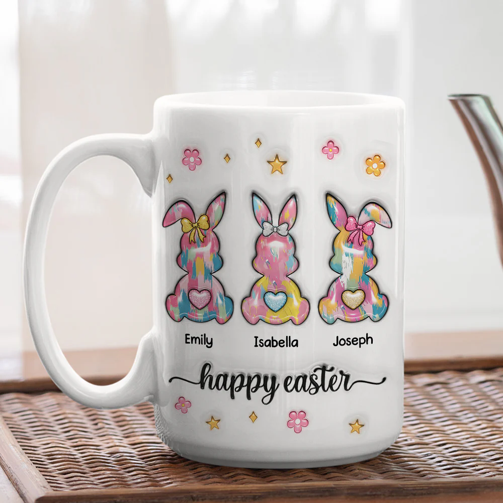 Bunny Love - Personalized Custom 3D Inflated Effect Mug - Image 6