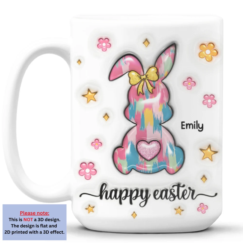 Bunny Love - Personalized Custom 3D Inflated Effect Mug - Image 7
