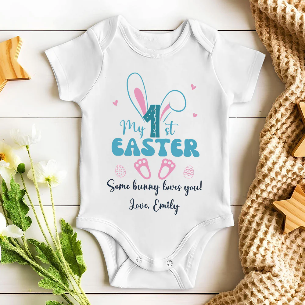 Bunny Wonderland - Personalized Custom Baby Onesie - Image 2