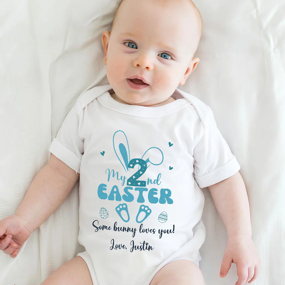 Bunny Wonderland - Personalized Custom Baby Onesie - Image 4