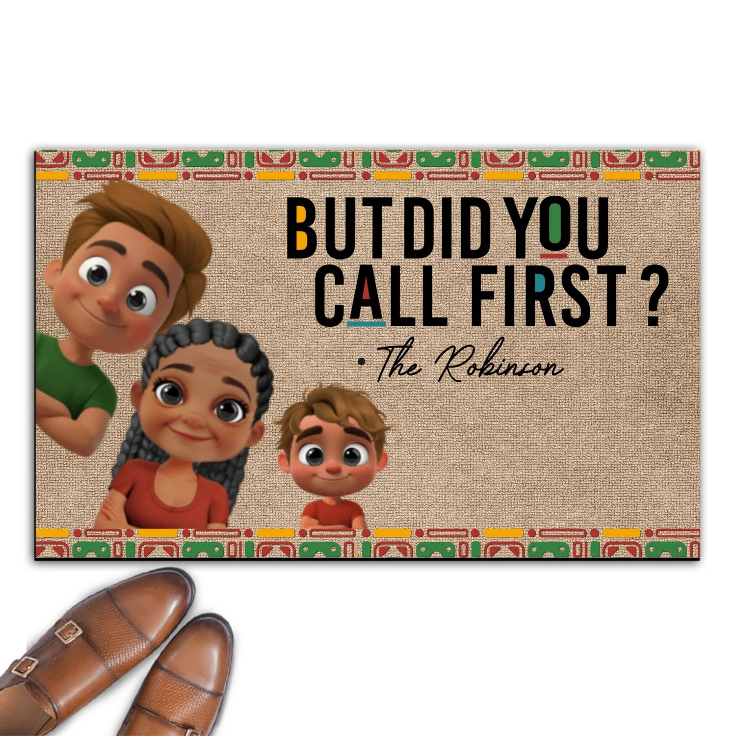 But Did You Call First Dope Family - Personalized Custom Doormat - Image 7
