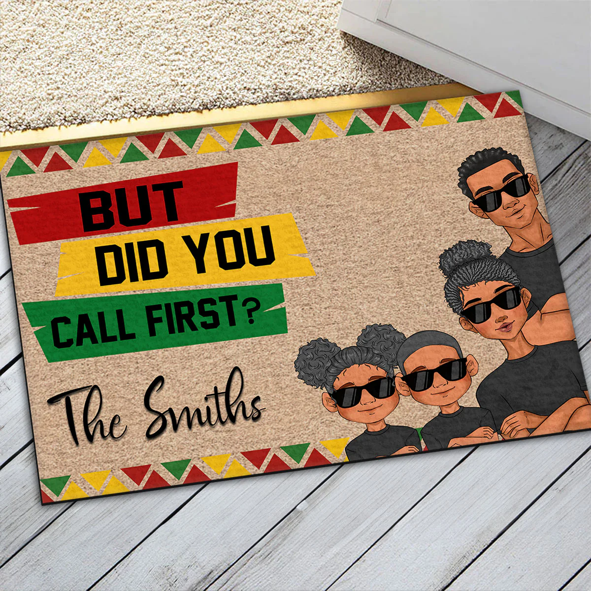 But Did You Call First - Personalized Custom Doormat - Image 4