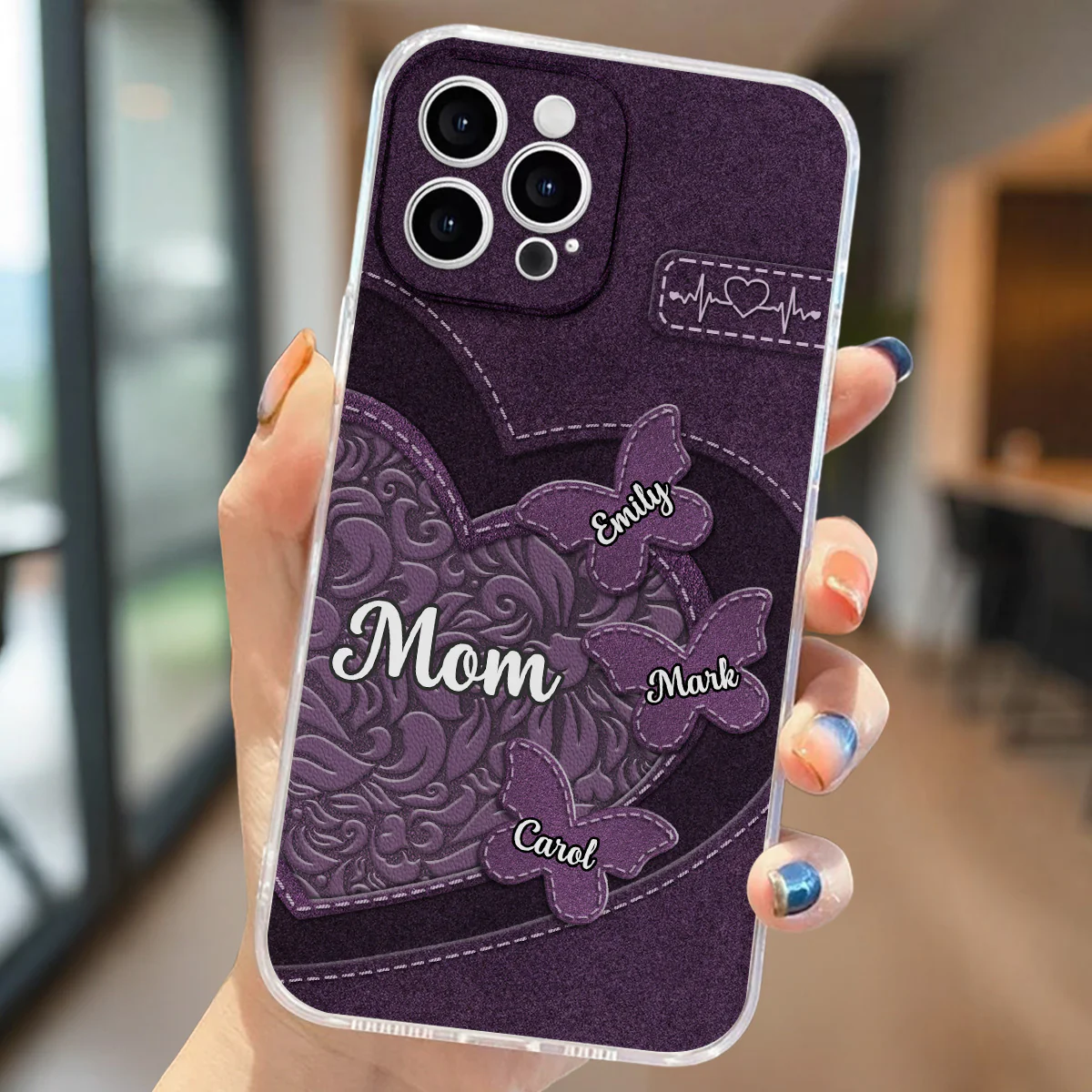 Butterfly Heart - Personalized Custom Phone Case - Image 2