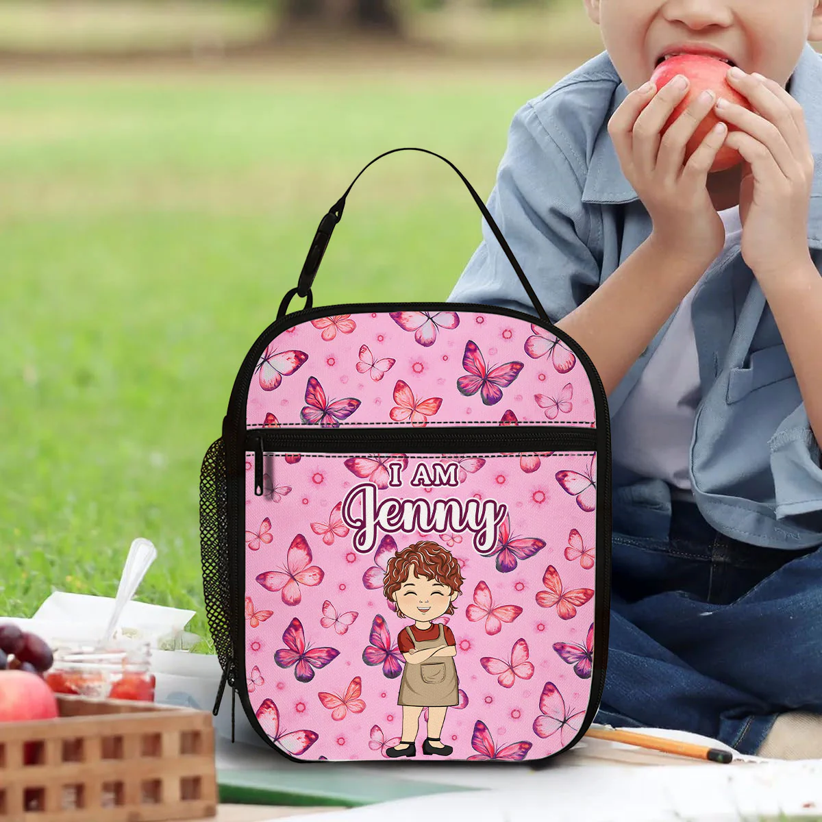 Butterfly Love - Personalized Custom Insulated Lunch Bag - Image 4
