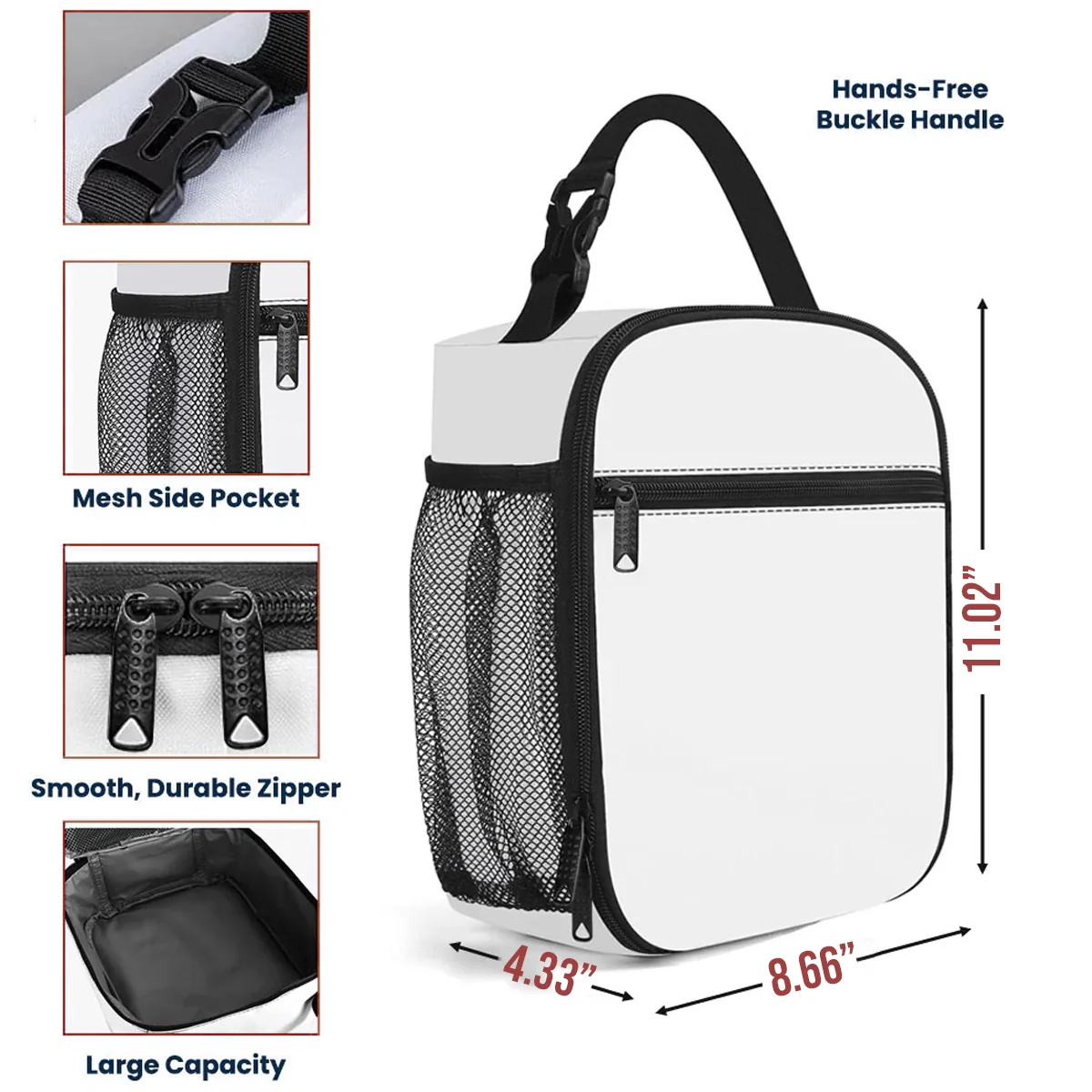 Butterfly Love - Personalized Custom Insulated Lunch Bag - Image 6
