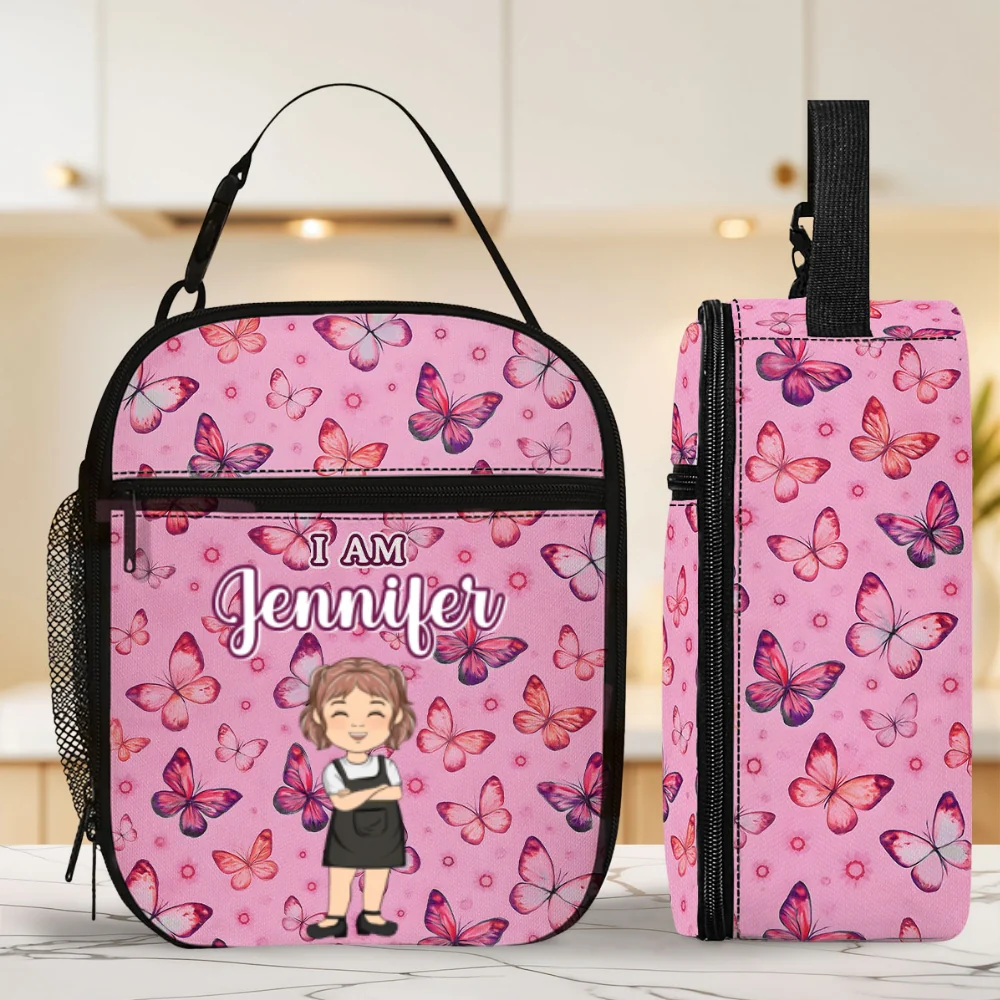 Butterfly Love - Personalized Custom Insulated Lunch Bag - Image 7
