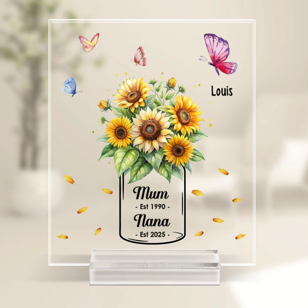 Butterfly Of Love - Personalized Custom Acrylic Plaque With Base - Image 5