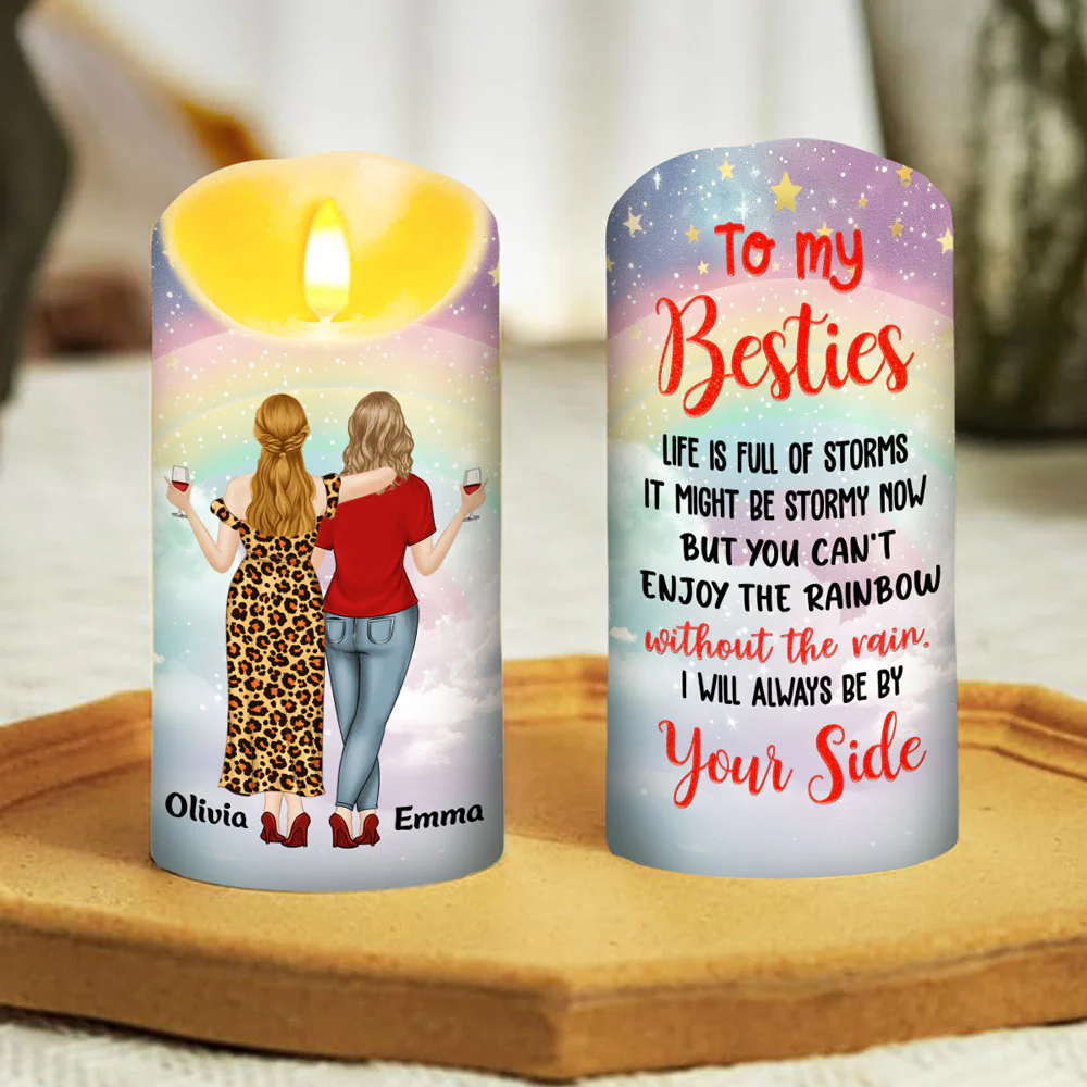 By Your Side - Personalized Custom LED Candle - Image 2