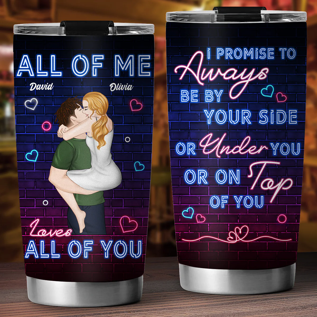 By Your Side - Personalized Custom Tumbler - Image 5