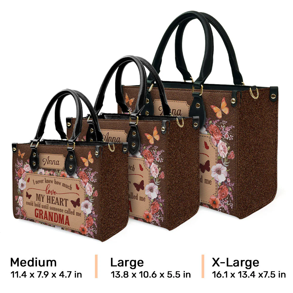 Called Me Grandma - Personalized Custom Leather Bag - Image 3
