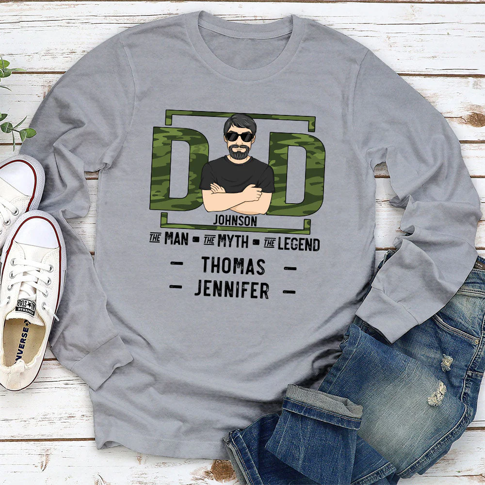 Camouflage Dad - Personalized Custom Shirt - Image 3