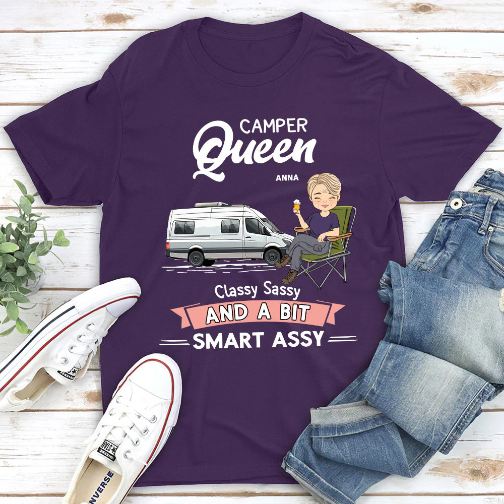 Camper Queen - Personalized Custom Unisex T-shirt - Image 4