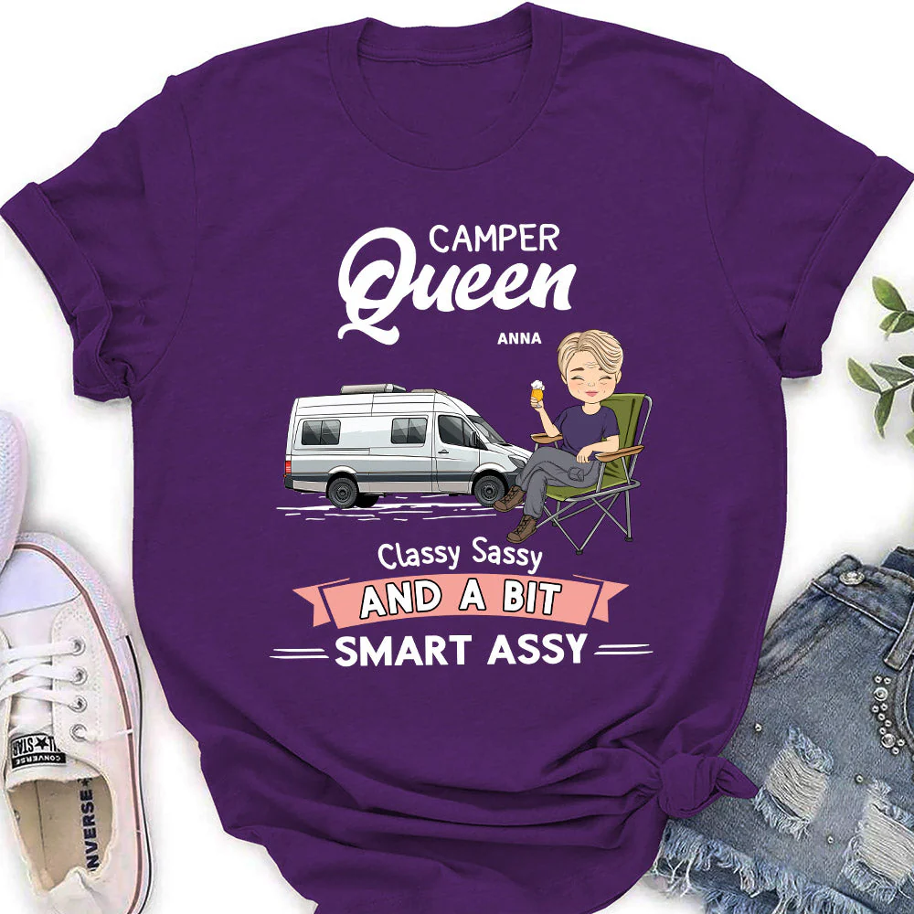 Camper Queen - Personalized Custom Women's T-shirt - Image 3
