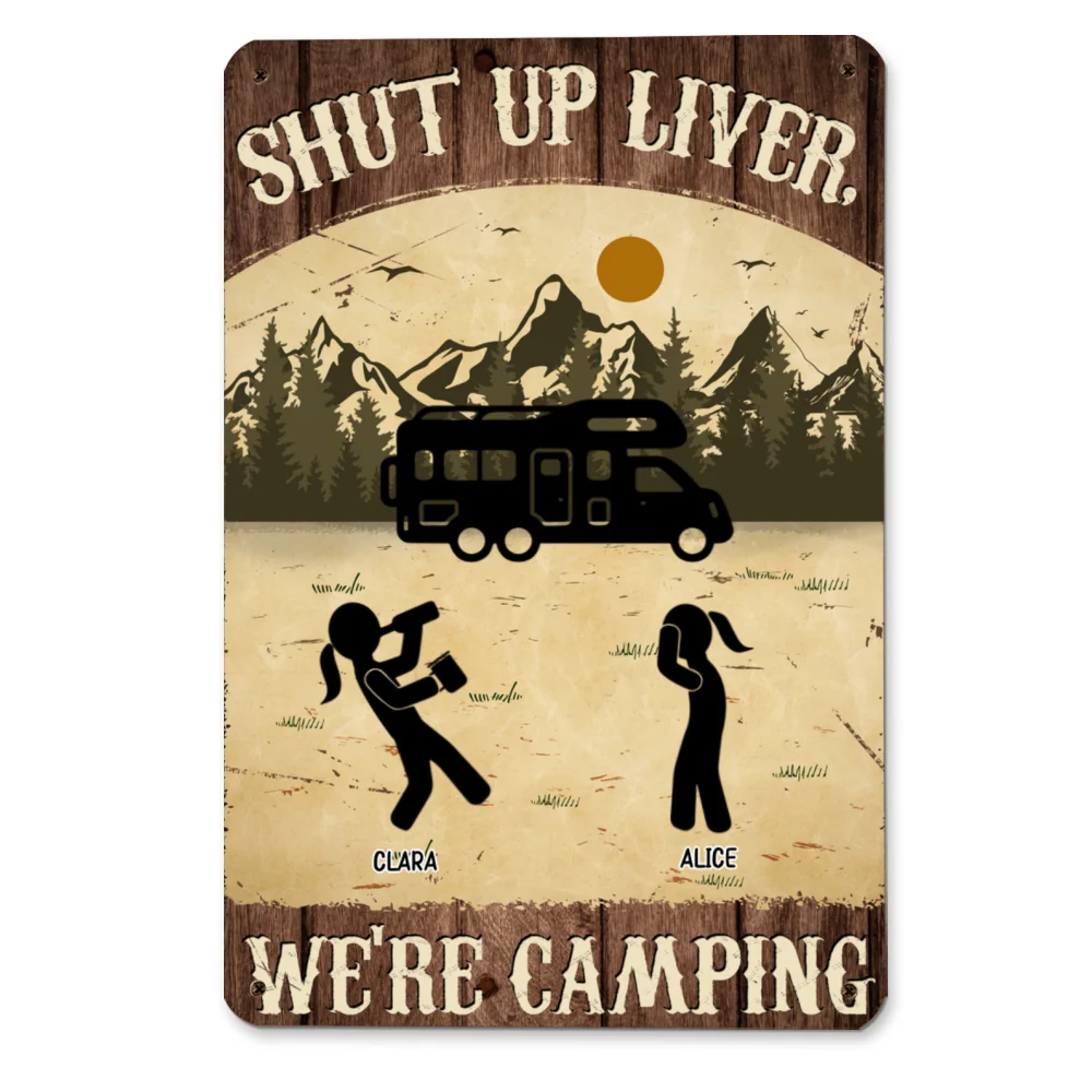 Campfire Lit Liver Not Ready - Personalized Custom Metal Sign - Image 6