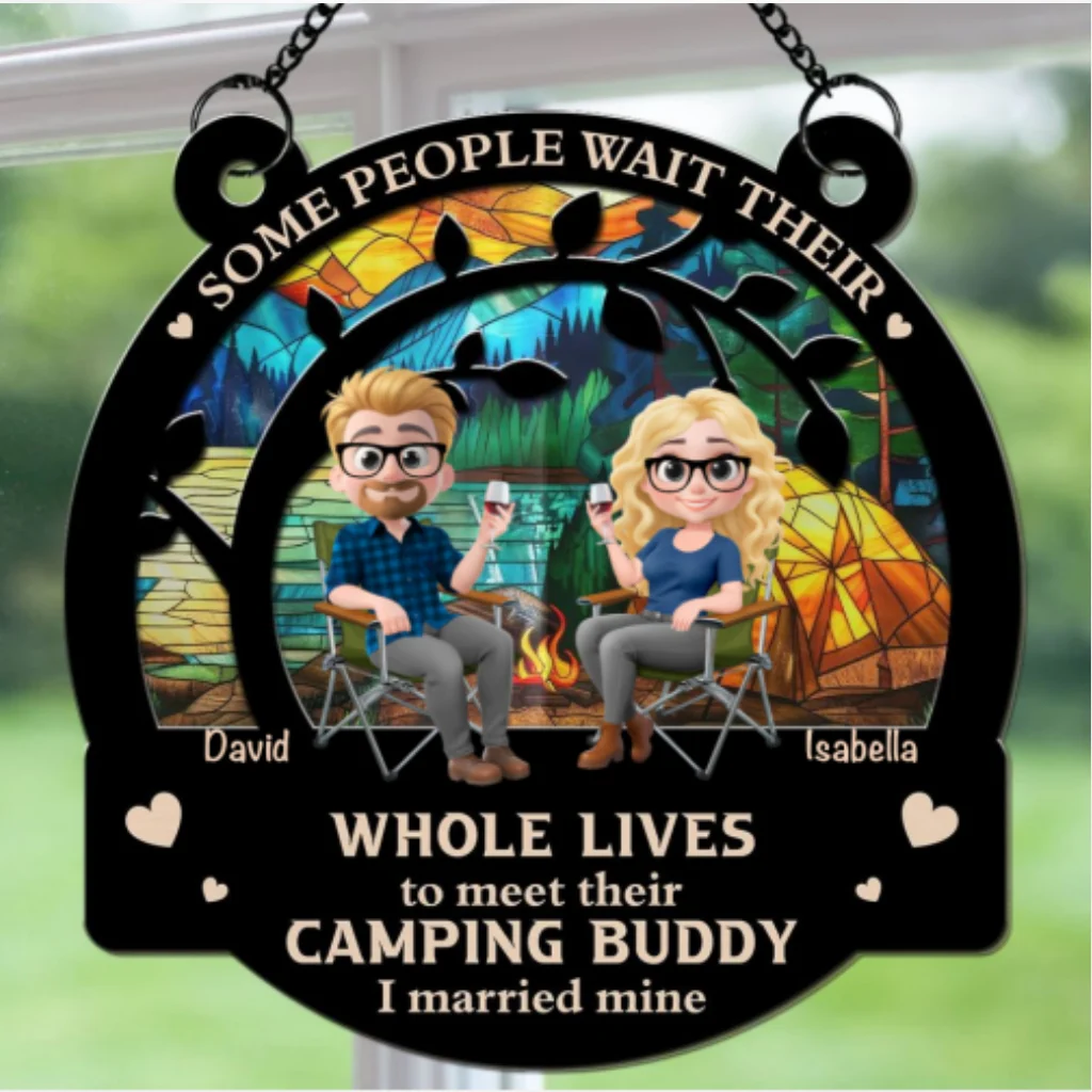 Campfires And Love With You - Personalized Custom Suncatcher - Image 5