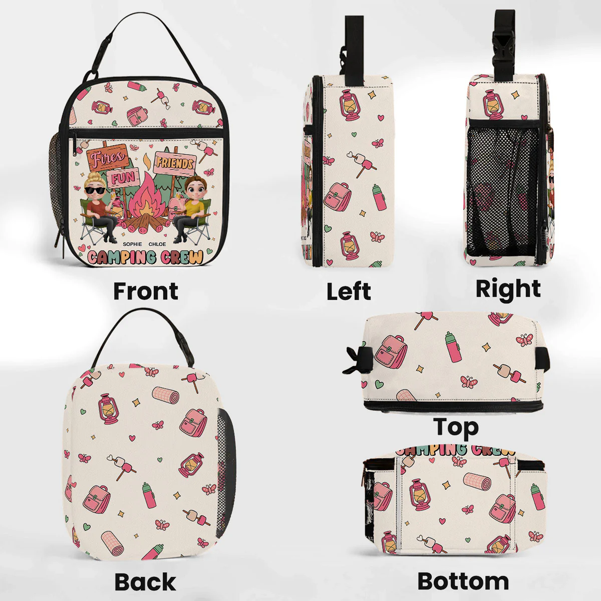 Camping Crew - Personalized Custom Insulated Lunch Bag - Image 5