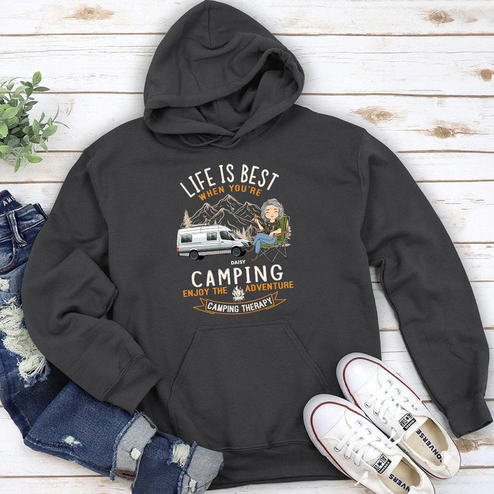 Camping Is Best - Personalized Custom Hoodie - Image 3