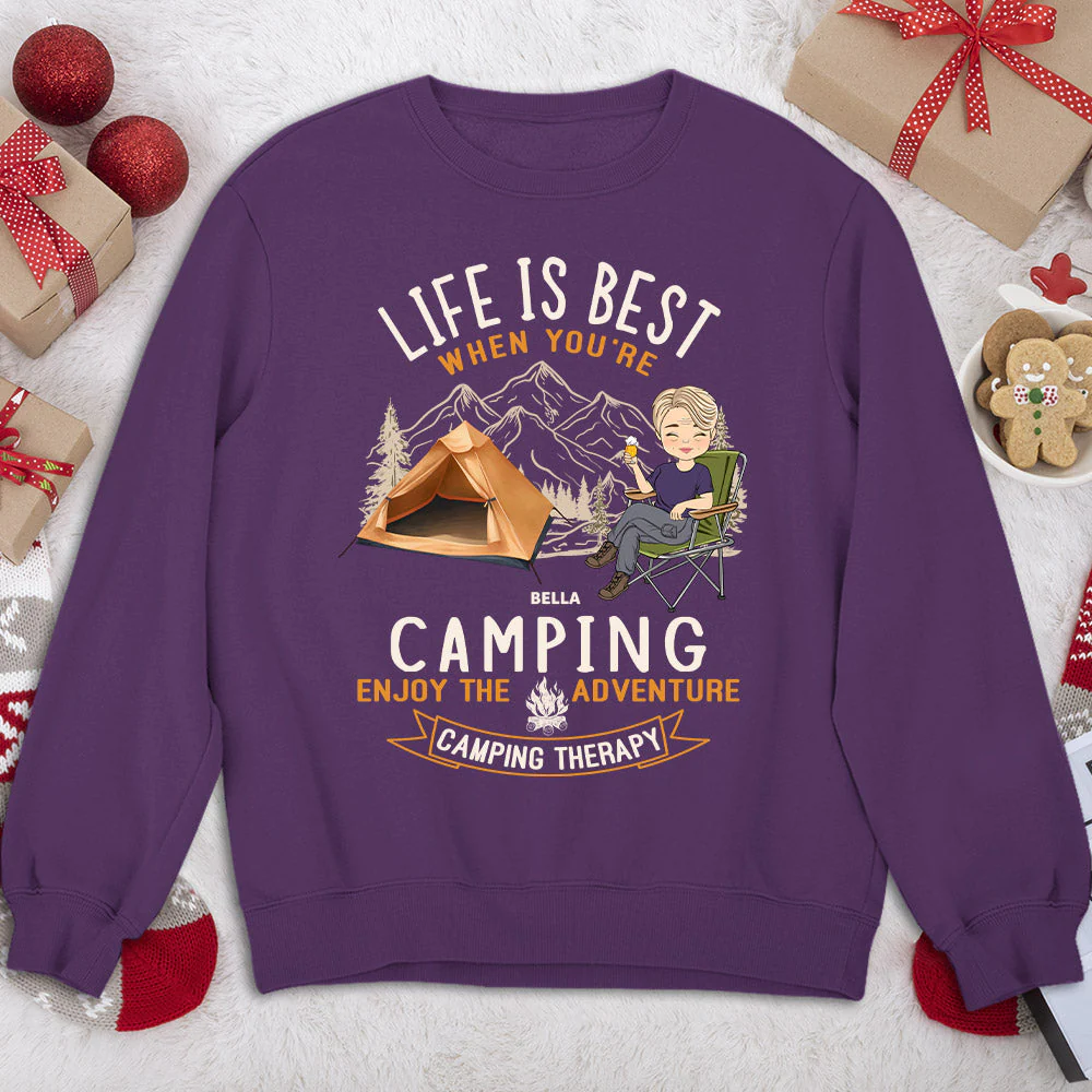 Camping Is Best - Personalized Custom Sweatshirt - Image 4