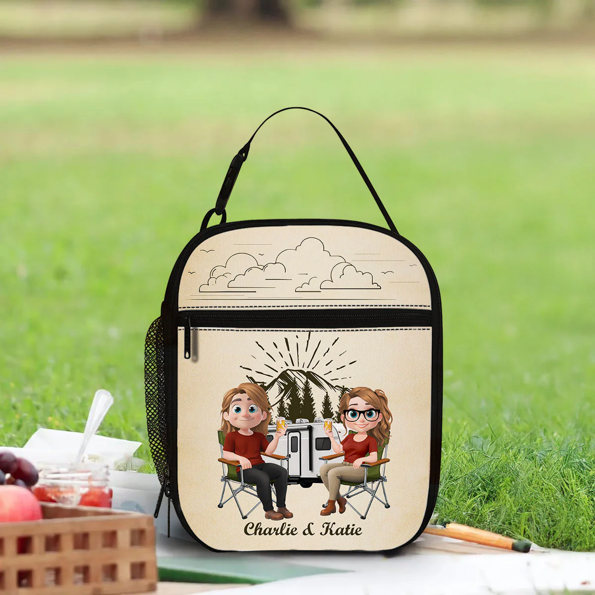 Camping Partner - Personalized Custom Insulated Lunch Bag - Image 4