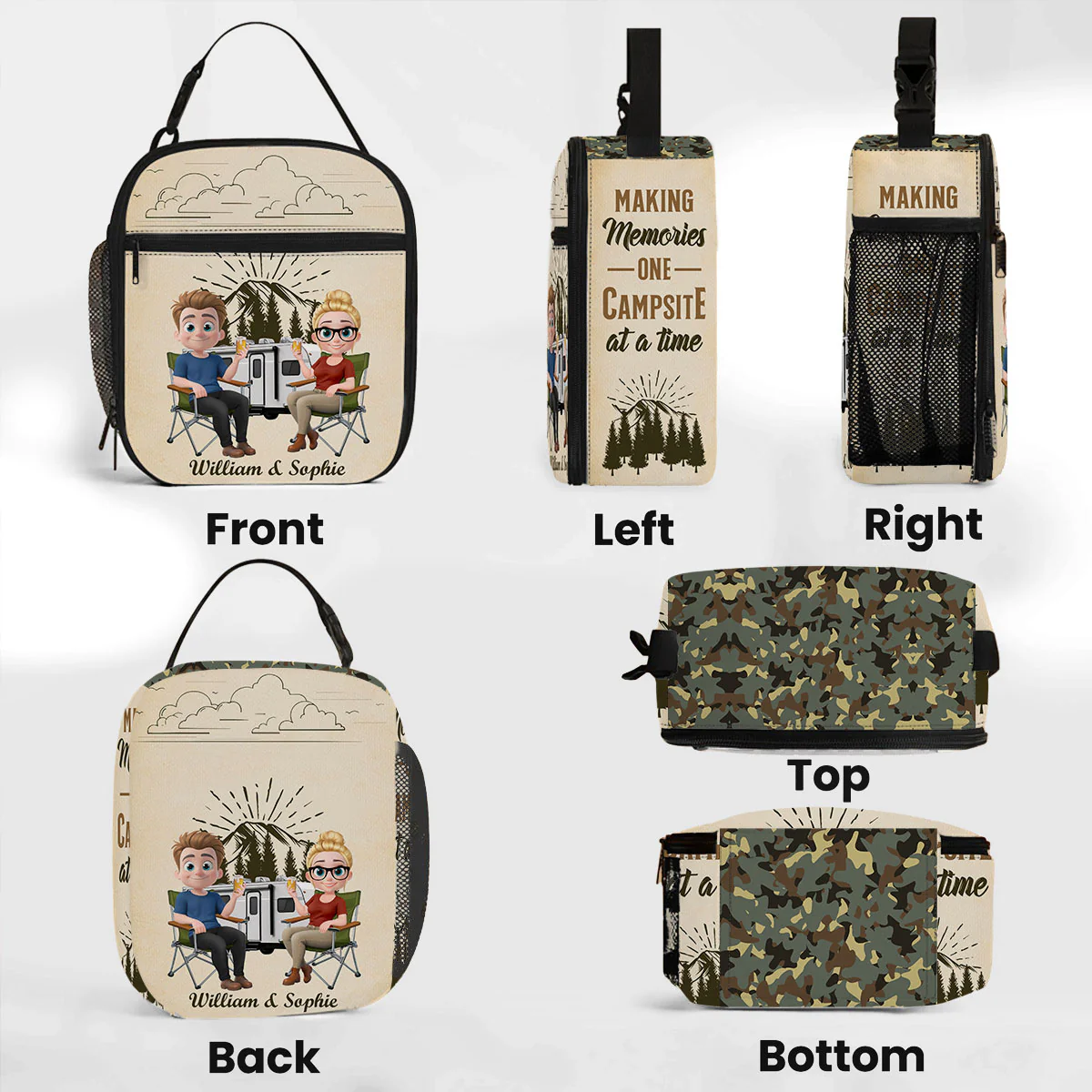 Camping Partner - Personalized Custom Insulated Lunch Bag - Image 5