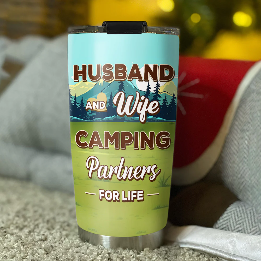 Camping Partners For Life - Personalized Custom Tumbler - Image 4