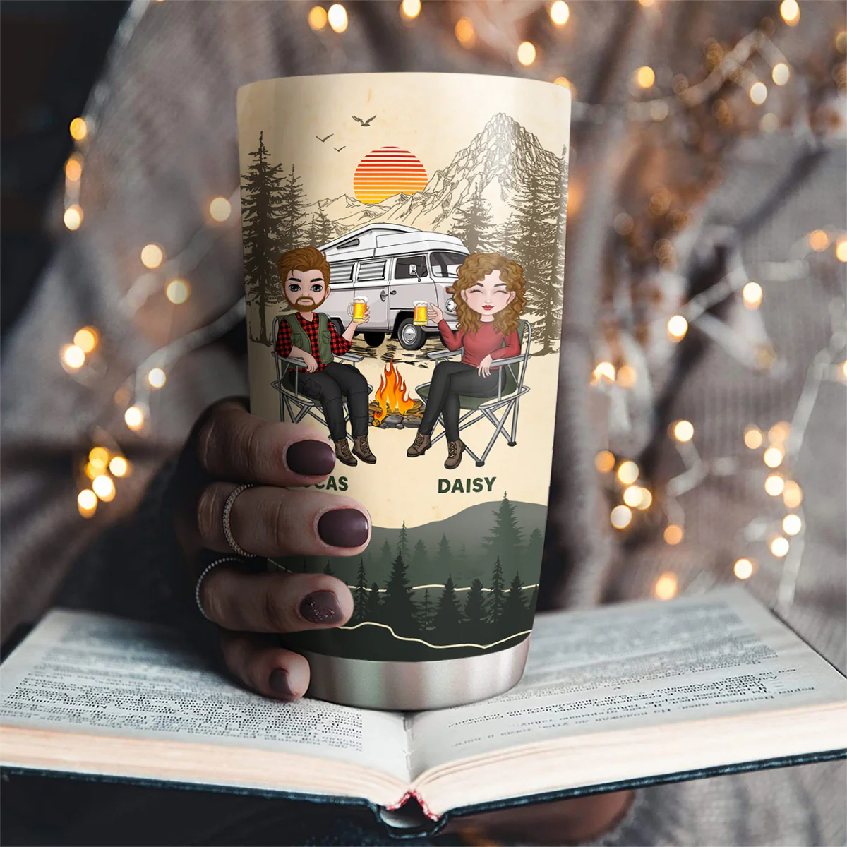 Camping Partners - Personalized Custom Tumbler - Image 4
