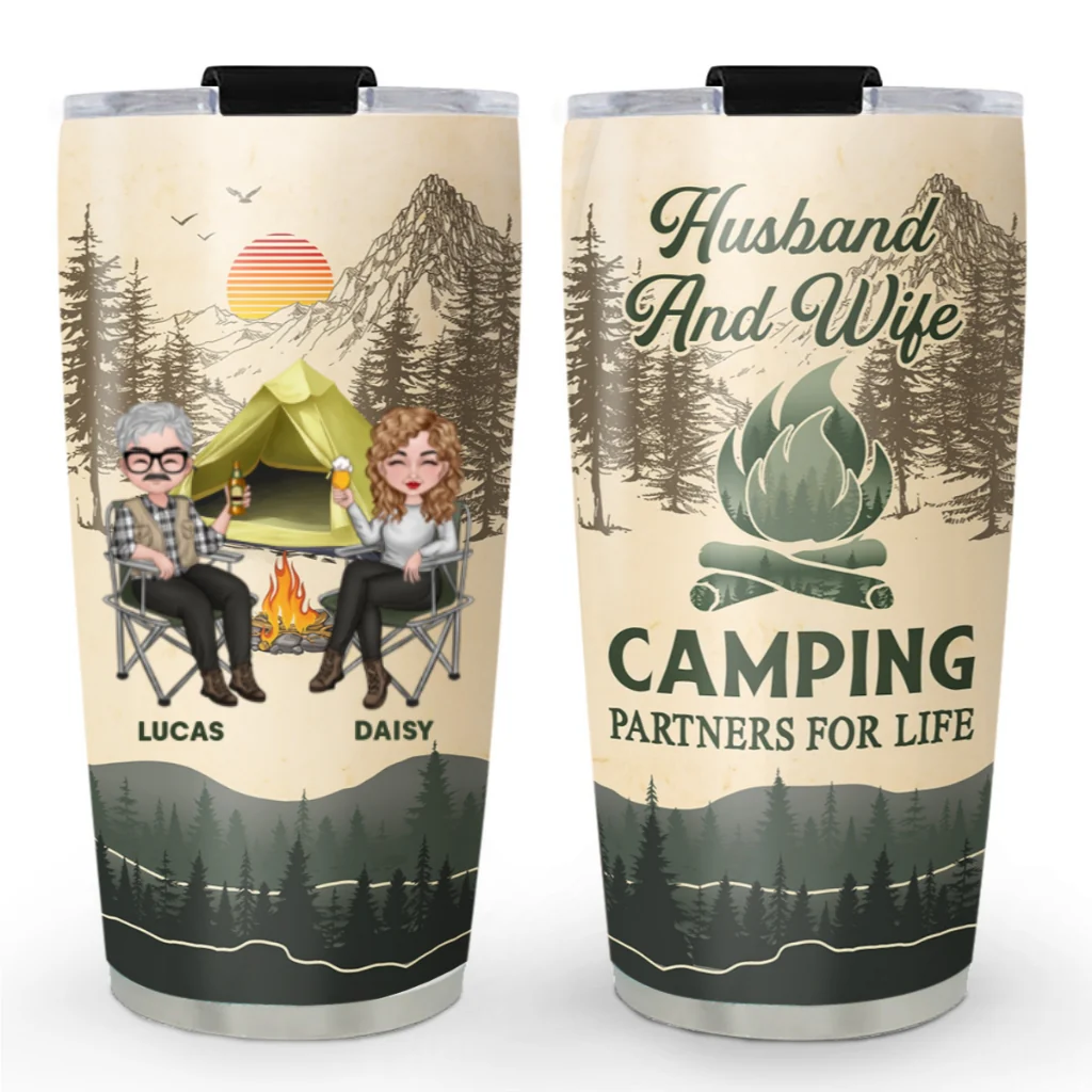Camping Partners - Personalized Custom Tumbler - Image 6