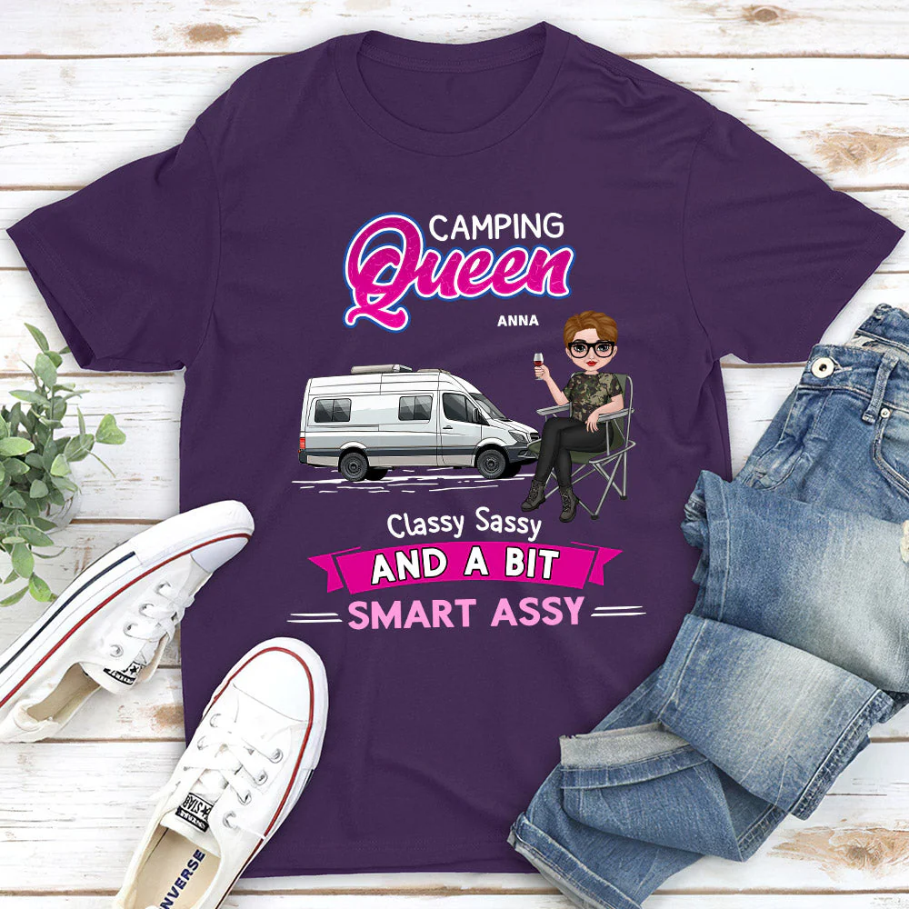 Camping Queen - Personalized Custom Unisex T-shirt - Image 4