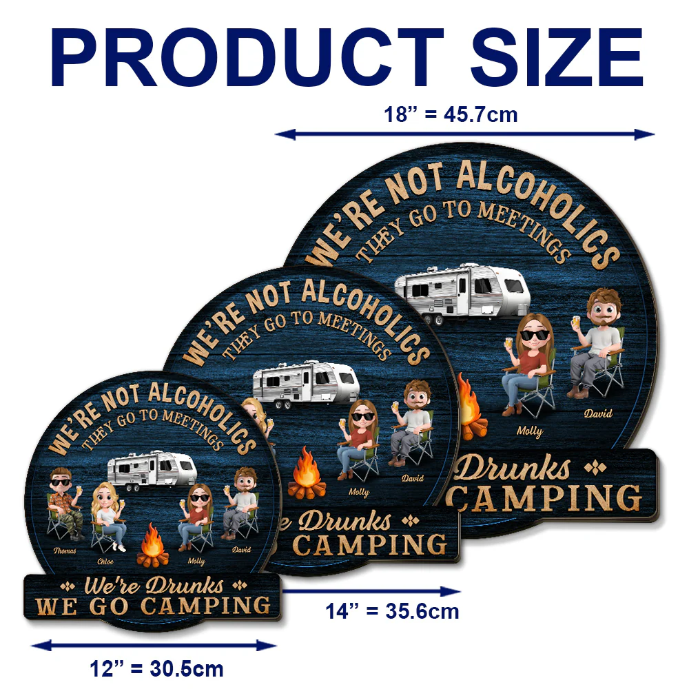 Camping Squad For Life - Personalized Custom Wood Sign - Image 4