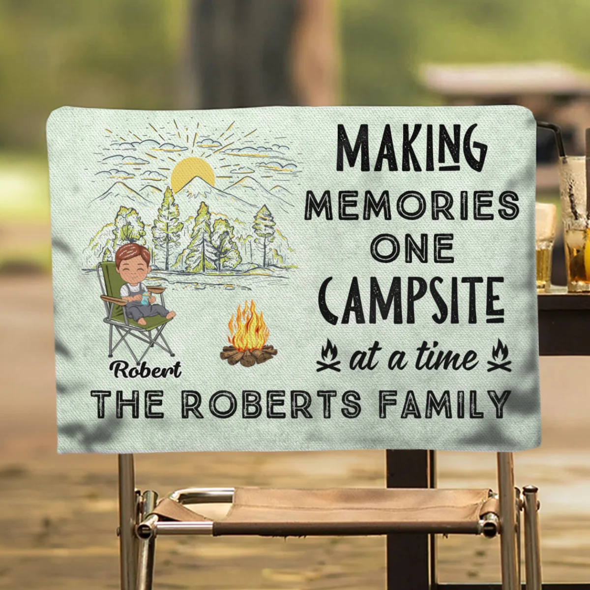 Campsite At A Time - Personalized Custom Camping Chair Cover - Image 7