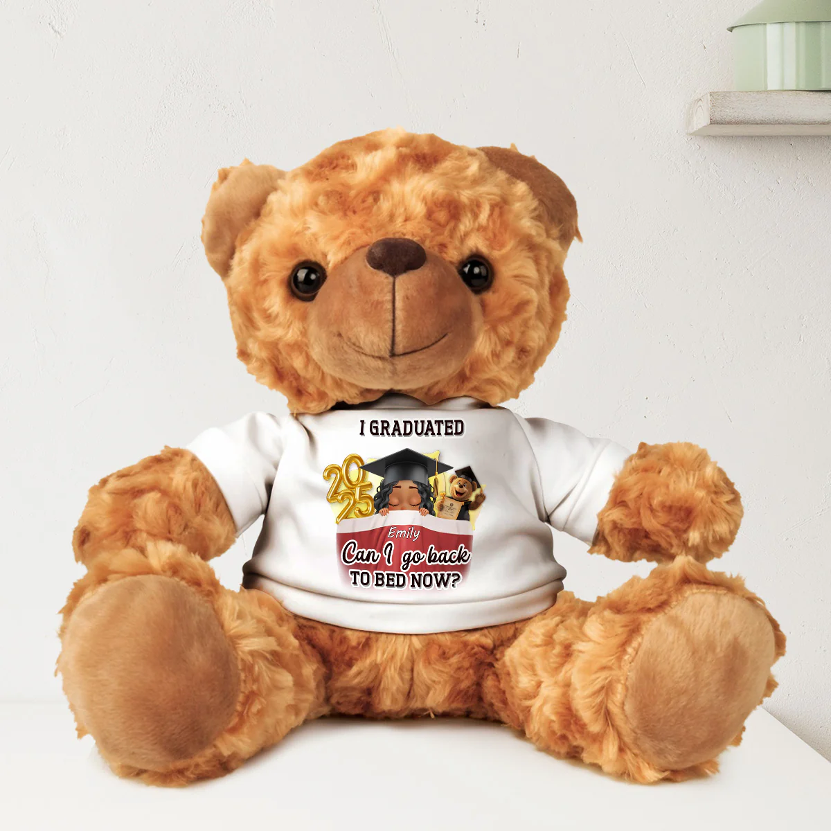 Can I Go Back To Bed Now - Personalized Custom Cuddle Bear - Image 3