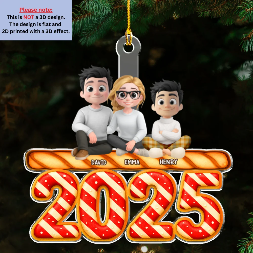 Candy Family Together - Personalized Custom Acrylic Ornament - Image 6