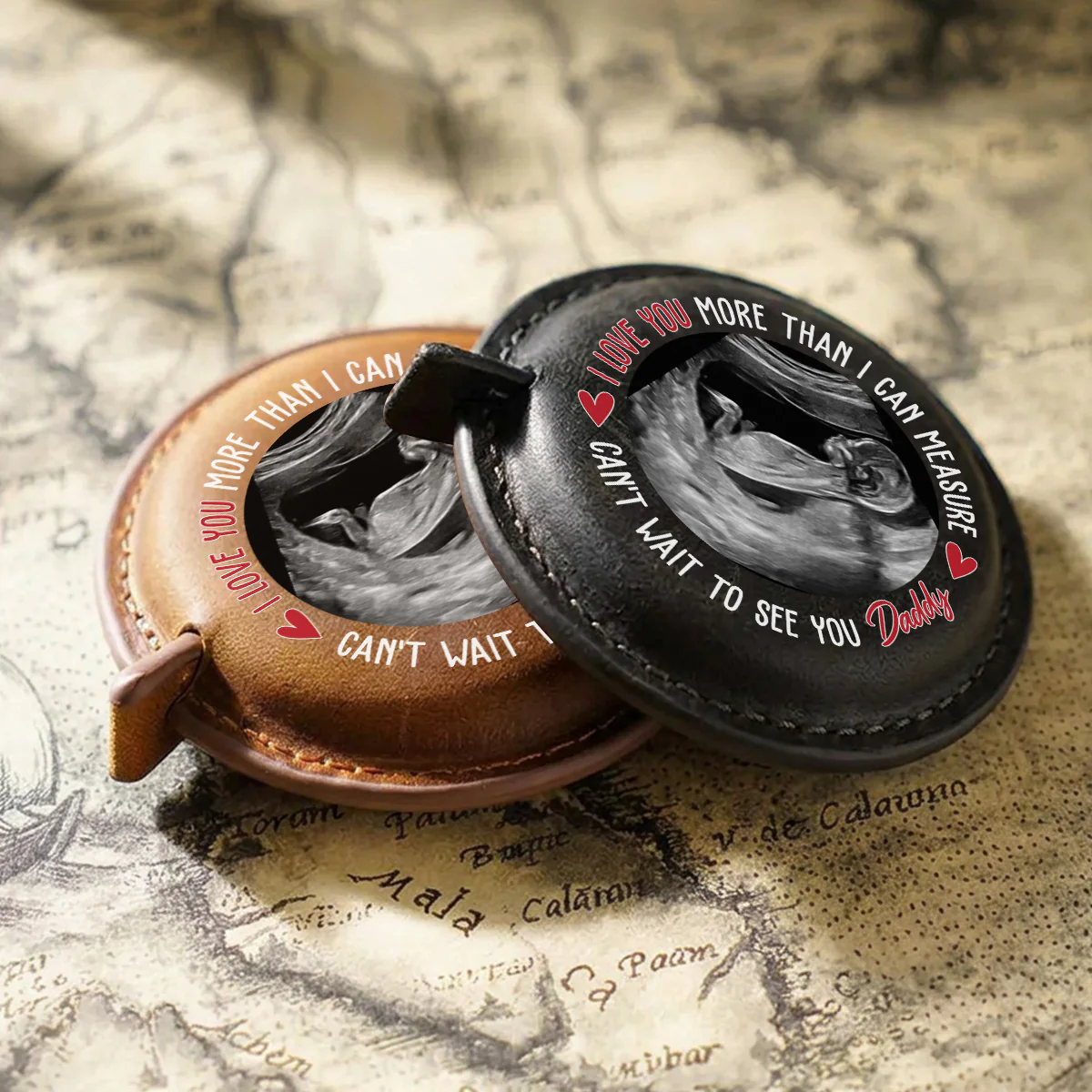 Cannot Wait To See You - Personalized Custom Leather Tape Measure - Image 5