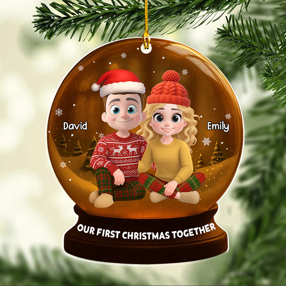 Captured Moments Of Us - Personalized Custom Acrylic Ornament - Image 3