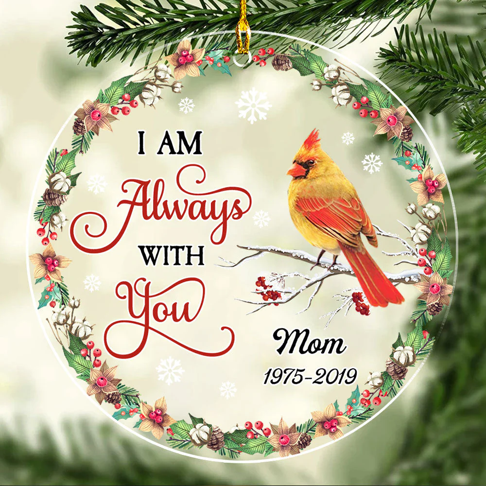 Cardinal Appears - Personalized Custom Acrylic Ornament - Image 2