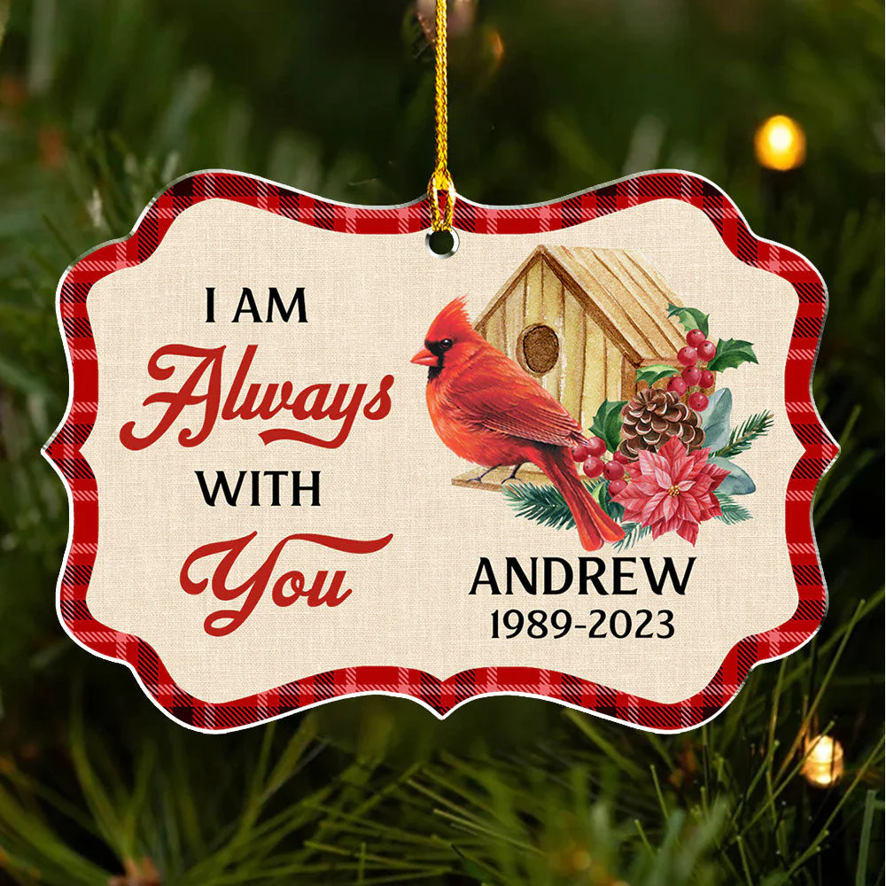 Cardinal Christmas Ornament - Personalized Custom Acrylic Ornament - Image 3