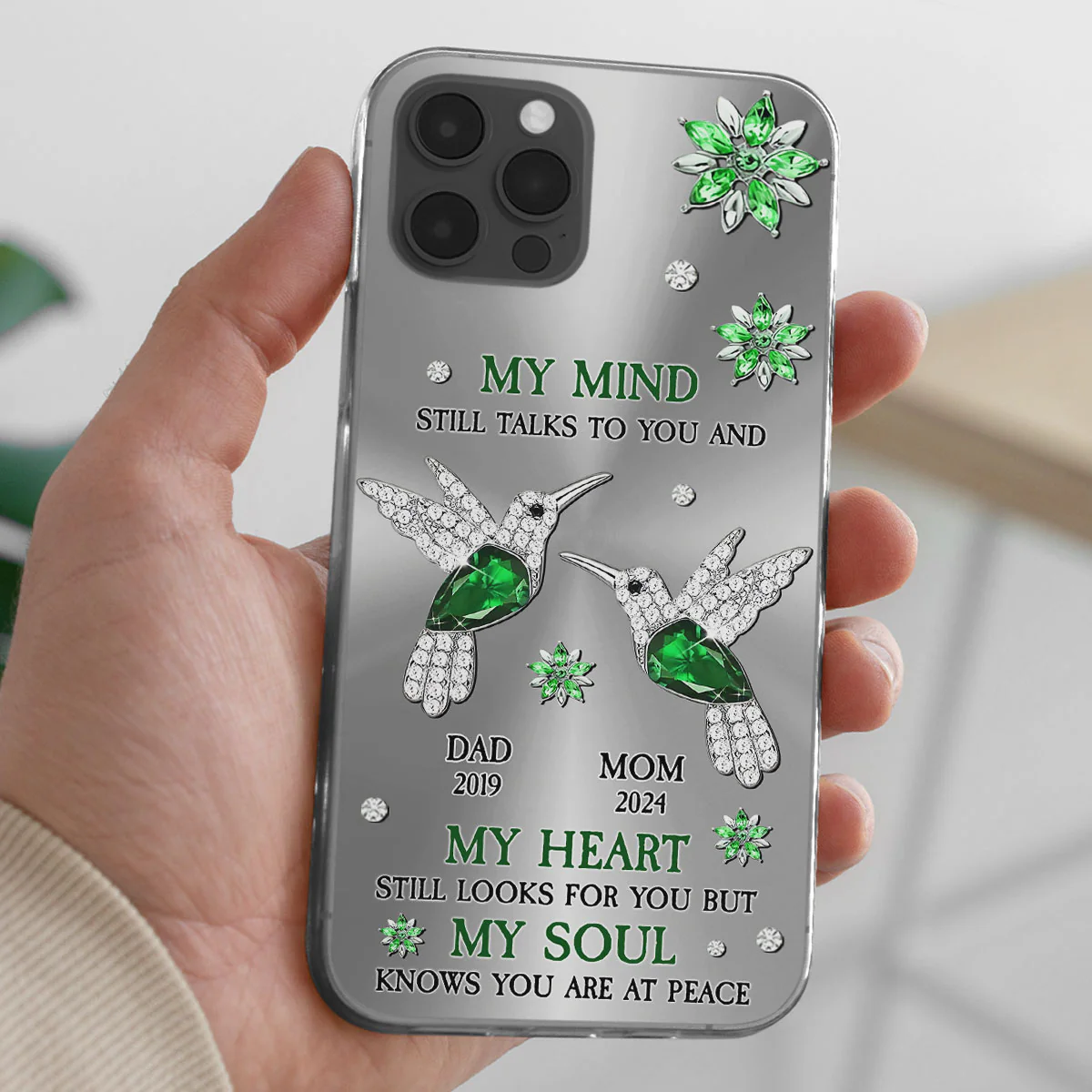 Cardinal Hummingbird My Mind My Heart My Soul - Personalized Custom Phone Case - Image 4