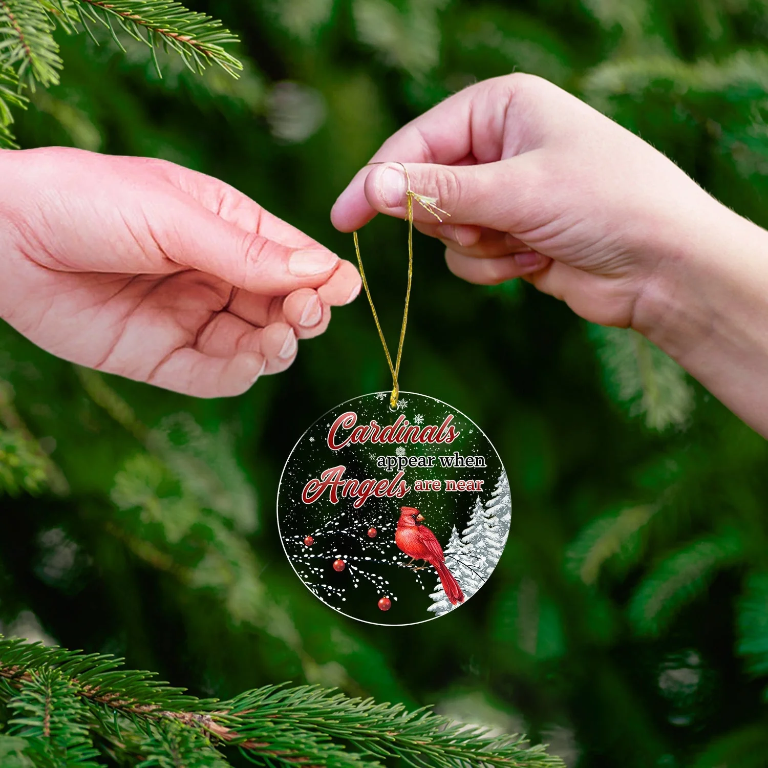 Cardinals Appear - Acrylic Ornament - Image 7