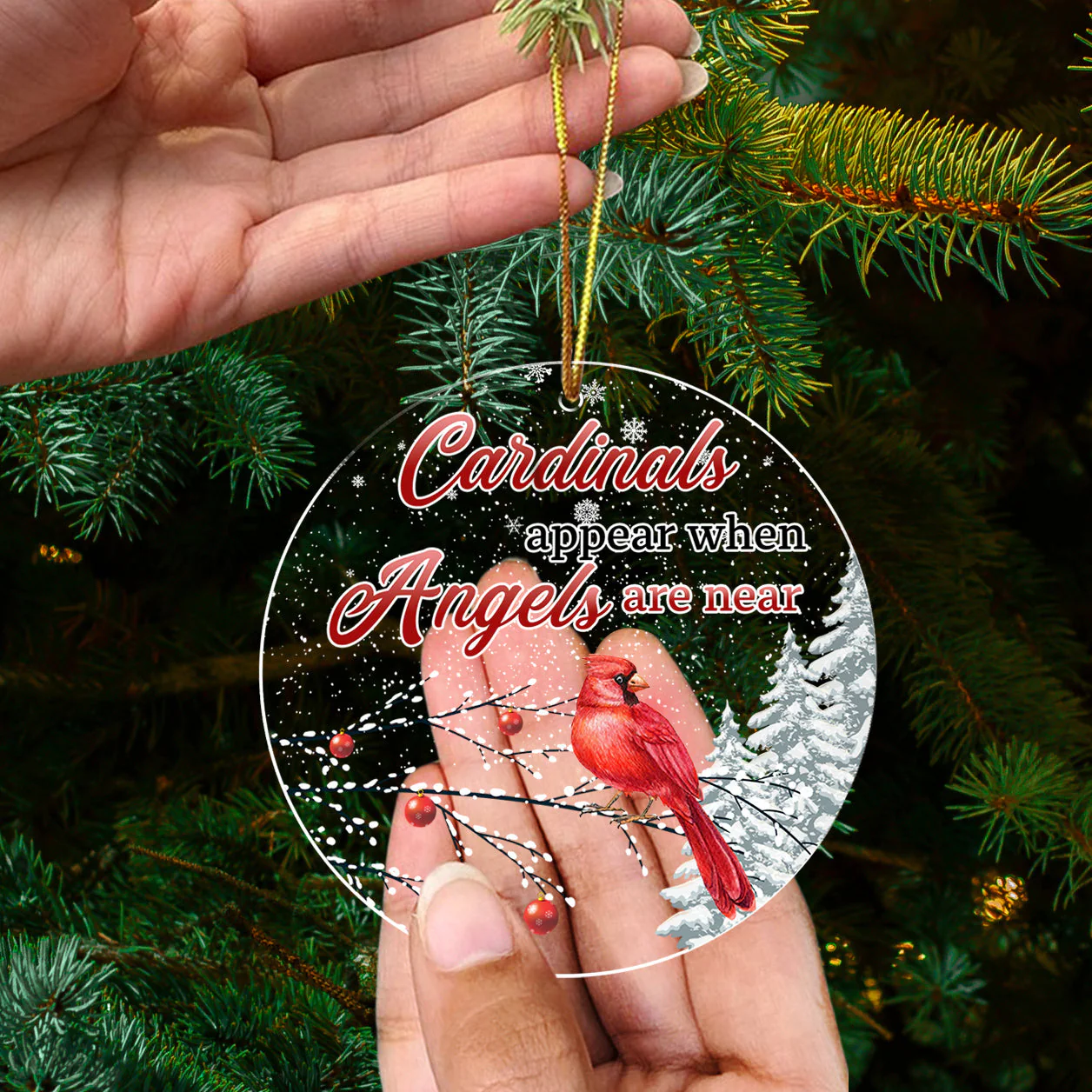 Cardinals Appear - Acrylic Ornament - Image 8
