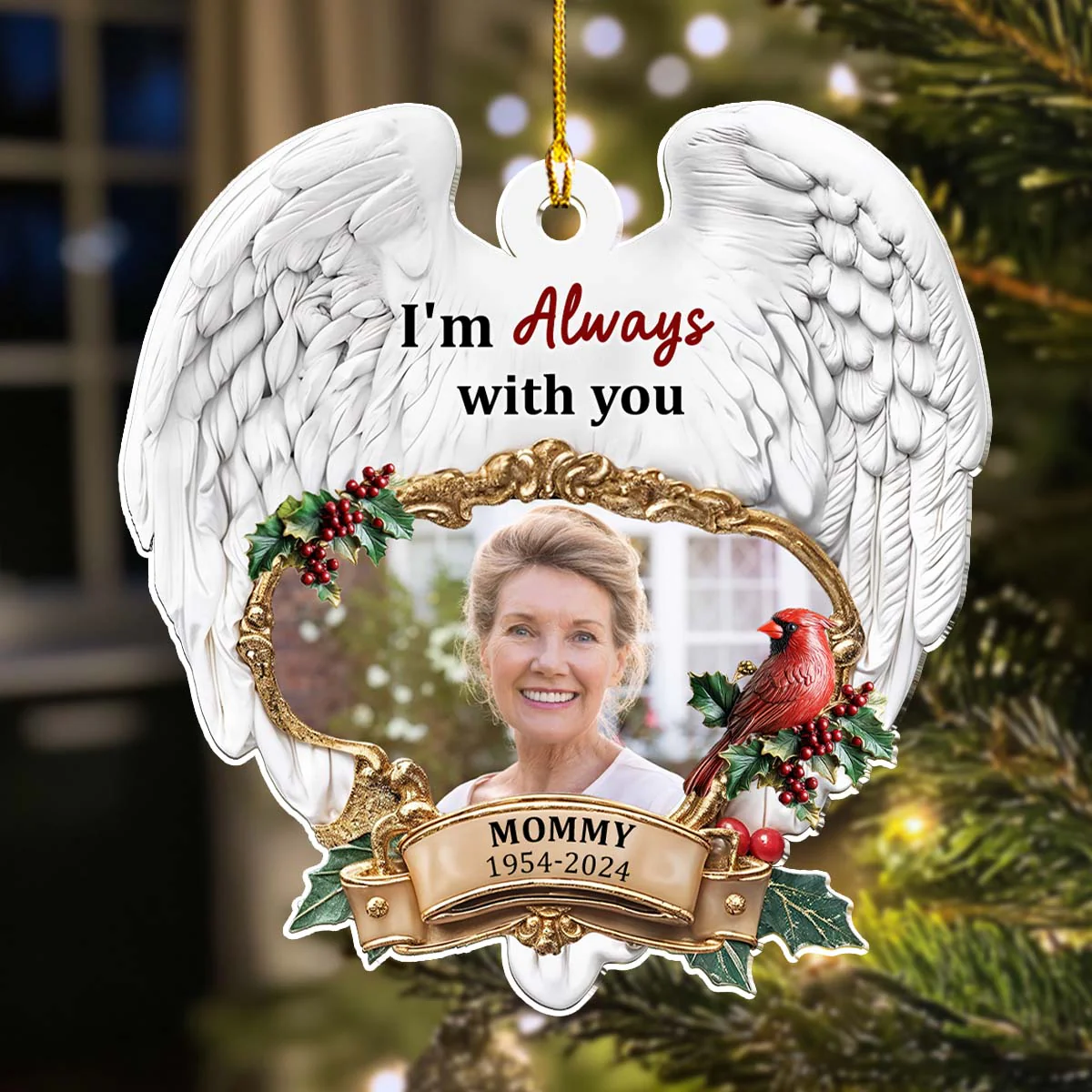 Cardinals Appear When Angels Are Near - Personalized Custom Acrylic Ornament - Image 4