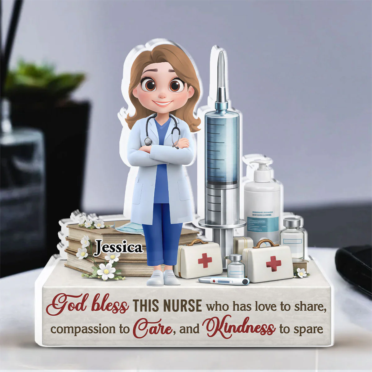 Care And Kindness - Personalized Custom Acrylic Plaque - Image 2